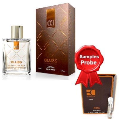 Chatler Bluss Orange - Eau de Parfum 100 ml, Probe Hugo Boss Orange Men