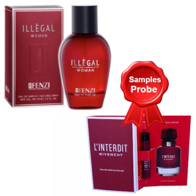 JFenzi Illegal Women - Eau de Parfum 100 ml, Probe Givenchy L’Interdit Rouge