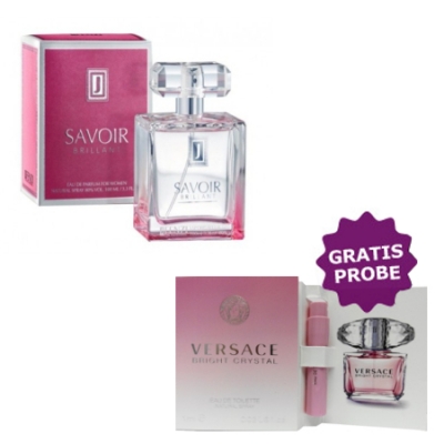 JFenzi Savoir Brillant - Eau de Parfum 100 ml, Probe Versace Bright Crystal