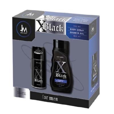 Jean Marc X Black Men - Set fur Herren, Duschgel 300 ml, Deodorant 150 ml