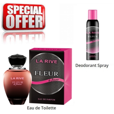 La Rive Fleur De Femme - Aktions-Set, Eau de Parfum, Deodorant