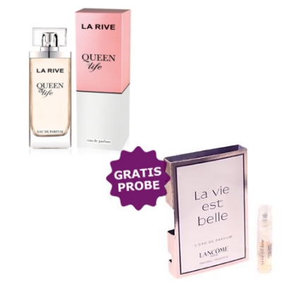 La Rive Queen of Life - Eau de Parfum 75 ml, Probe Lancome La Vie Est Belle