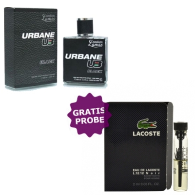 Lamis Urbane UB Black - Eau de Toilette 100 ml, Probe Lacoste L.12.12 Noir