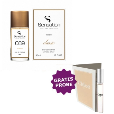 Sensation No.089 - Eau de Parfum fur Damen 36 ml, Probe Chloe Eau de Toilette