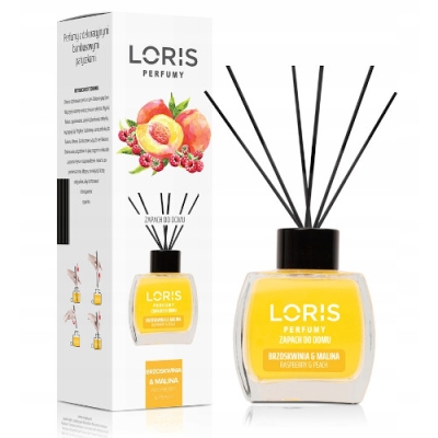Loris Pfirsich & Himbeere - Raumduft, Aroma Diffusor mit Stabchen 120 ml