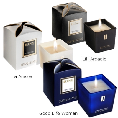 JFenzi Duftkerze Naturliche Soja-Kerze - 3 Stuck Aromatherapie-Kerze 200g - [La Amore, Good Life, Lili Ardagio]