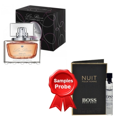 La Rive Prestige Moonlight Lady - Eau de Parfum 75 ml, Probe Hugo Boss Nuit Femme