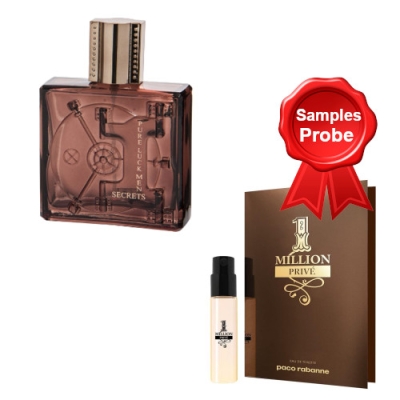 Linn Young Pure Luck Men Secrets - Eau de Parfum 100 ml, Probe Paco Rabanne 1 Million Prive