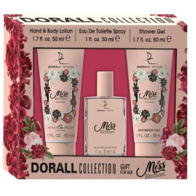 Dorall Miss Blossom - Set fur Damen, Eau de Toilette, Body Lotion, Duschgel