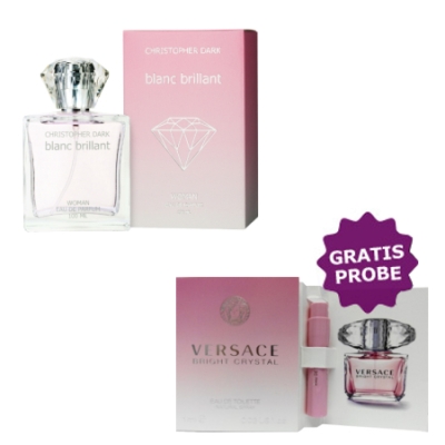 Christopher Dark Blanc Brillant - Eau de Parfum 100 ml, Probe Versace Bright Crystal