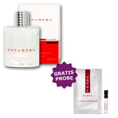 Cote Azur Panamera Ocean Men - Eau de Parfum 100 ml, Probe Prada Luna Rossa Eau Sport