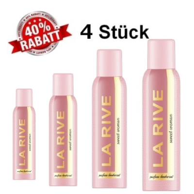 La Rive Sweet Woman - deodorant für Damen 150 ml, 4 Stück
