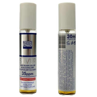 Nano Silver Antibakterielles Pocket 70% Desinfektionsspray. Sanitizer + Coloid Alkoholfrei