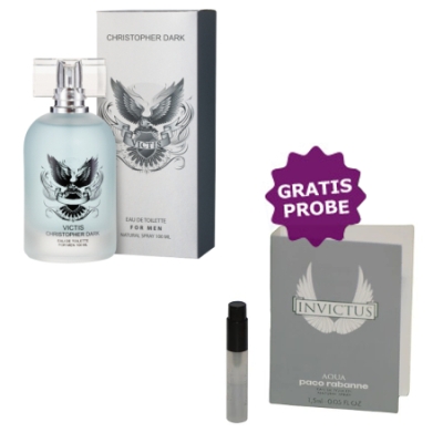 Christopher Dark Victis Men - Eau de Parfum 100 ml, Probe Paco Rabanne Invictus