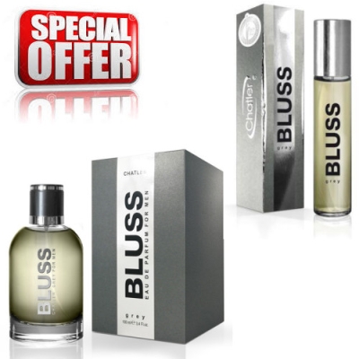 Chatler Grey Men - Aktions-Set, Eau de Parfum 100 ml + Eau de Parfum 30 ml