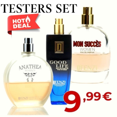 JFenzi Tester Set: Good Life, Mon Succes, Anathea - Aktionsangebot Damendüfte Tester – 3x ca. 50 ml