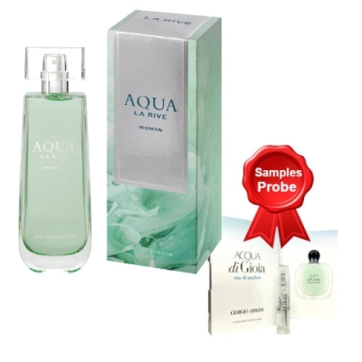 La Rive Aqua Woman - Eau de Parfum 90 ml, Probe Armani Acqua Di Gioia